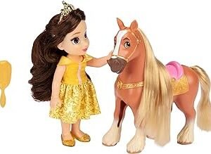 Disney Princess Belle Doll & Phillipe Petite Gift Set, Yellow